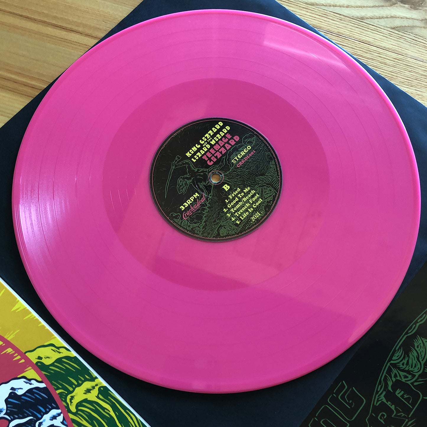 Teenage Gizzard Bubblegum Pink LP (Bootleg by Crackadeal Records)
